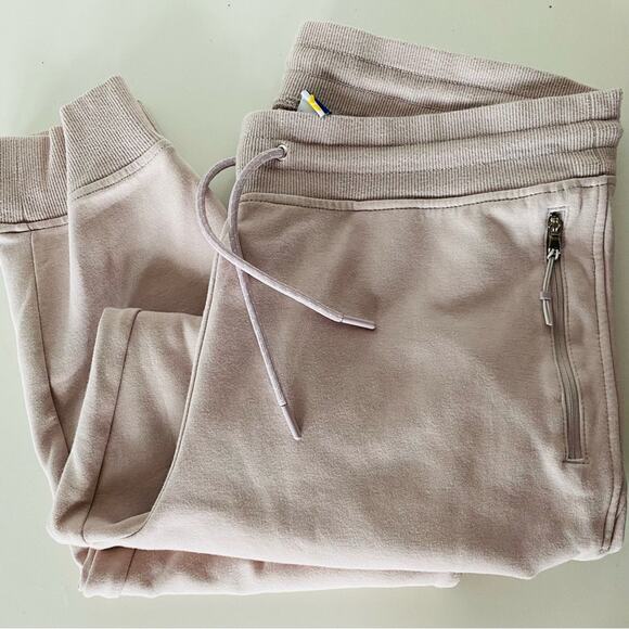 OLD NAVY Light Lavender Sweatpants Sweats Zipper Pocket Joggers Pant Tie Waist L - Picture 3 of 11